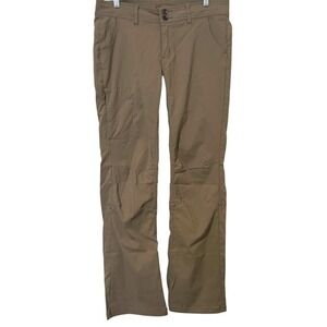 prAna Khaki Tan Halle Nylon Outdoor Roll Up Hiking Cargo Pants Womens 10